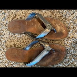 Coach Leather Flip Flops size 8